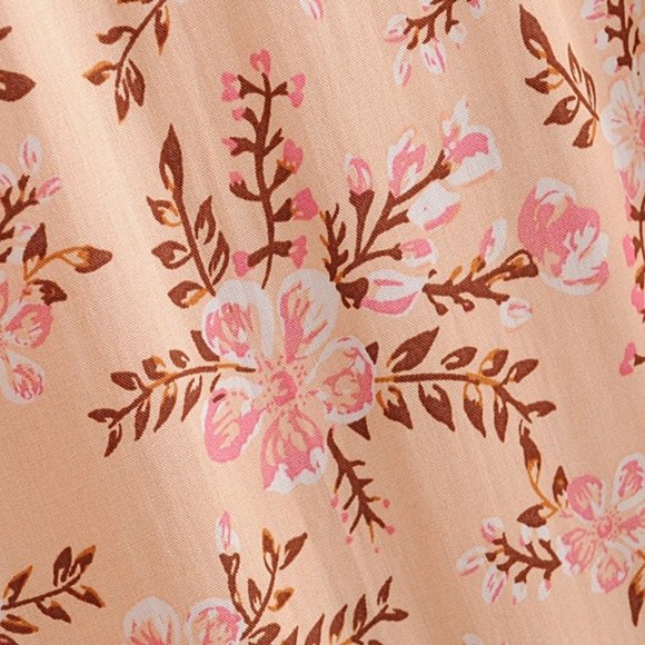 Boho Pink Cherry Blossom Flower Print Mini Dress - Picture 16 of 16